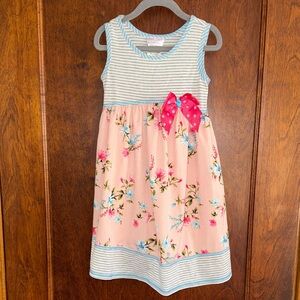 Iris & Ivy Pink Floral Striped Dress